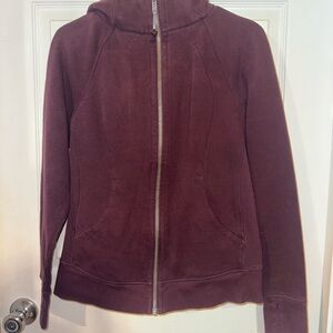 Women's lululemon Burgundy scuba jacket